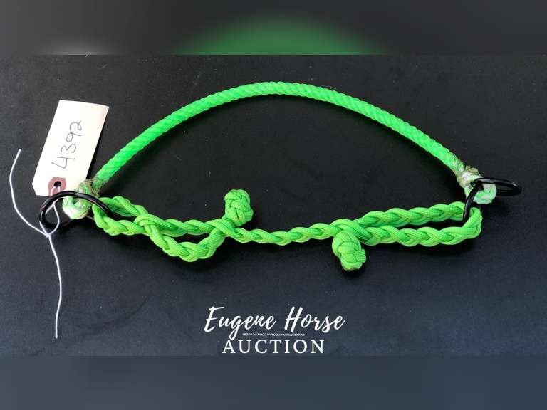 Lime sidepull noseband, large horse/smaller draft