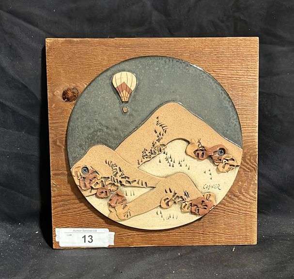 Wood and ceramic art piece