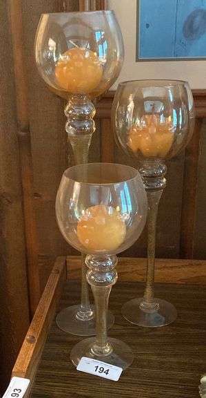 Glass candle sticks