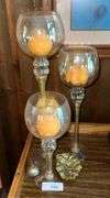 Glass candle sticks