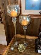 Glass candle sticks