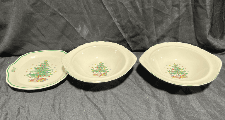 Nikko Christmas china serving pieces