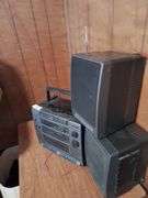 CD player with radio and double tape player