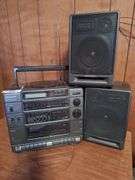 CD player with radio and double tape player