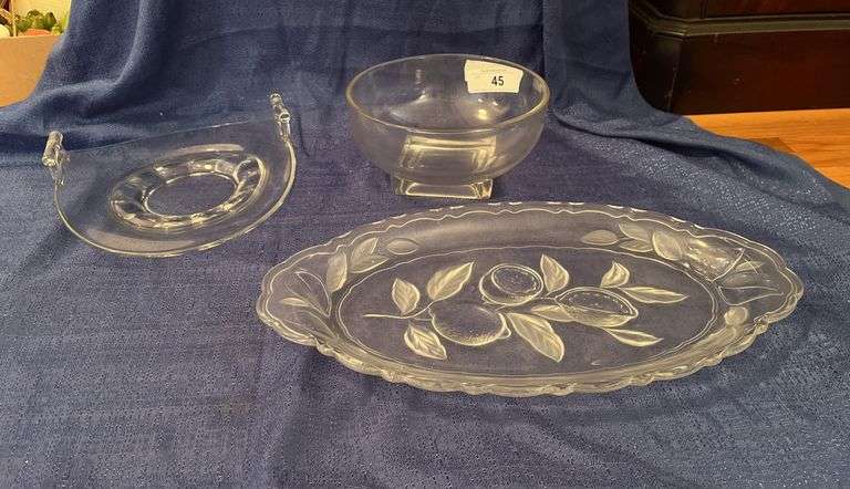 Glass serving bowls