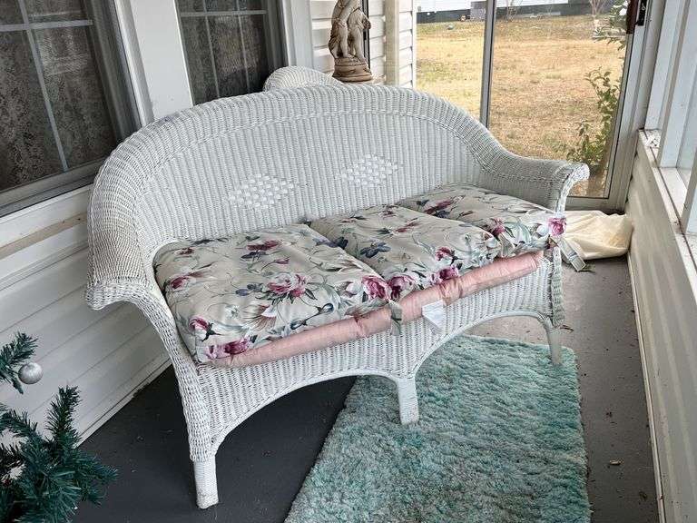 Wicker loveseat