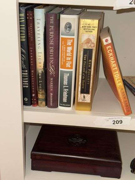 Christian Books & Cat Figurine