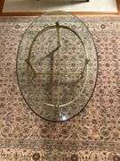 Brass and glass coffee table