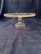Crystal cake plate