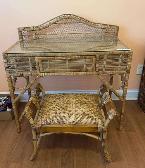 Wicker desk