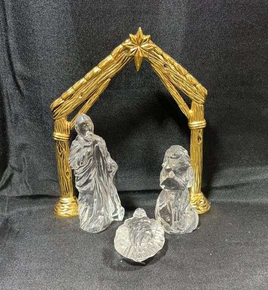 Gorham Crystal Nativity set.