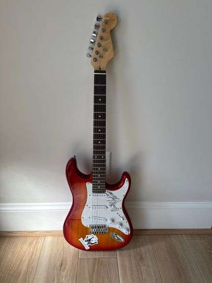 Mick Fleetwood guitar signed