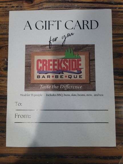 Creekside Barbeque for 35