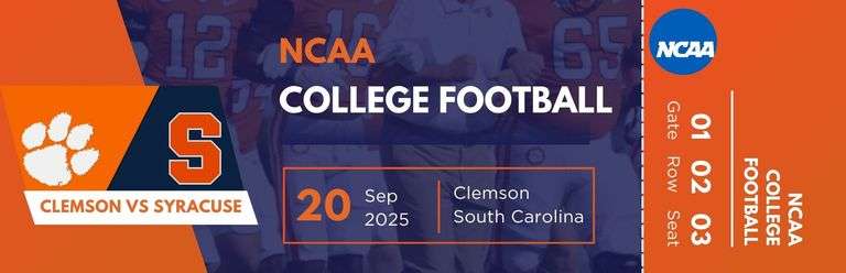 Clemson vs Syracuse football Tickets