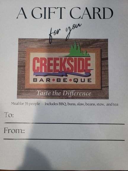 Creekside Barbeque for 35