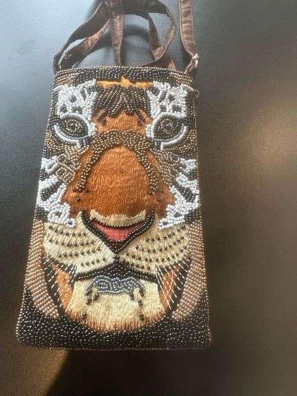 Beaded Tiger Purse