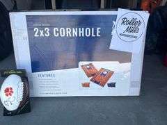 Dabo Swinney signed Football Cornhole and Roller Mills BBQ package
