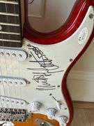 Mick Fleetwood guitar signed