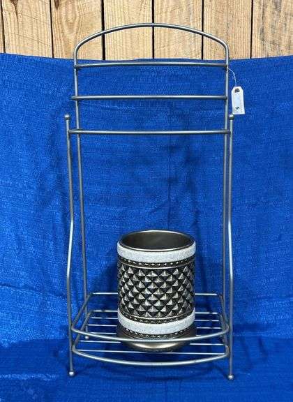 Towel hanger and waste basket
