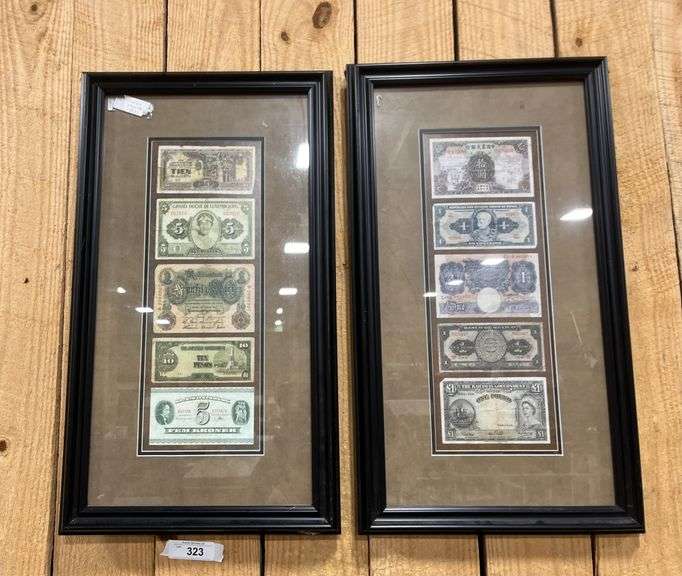 Framed foreign money