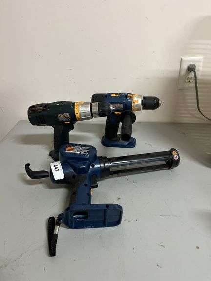 Ryobi drills and caulk gun