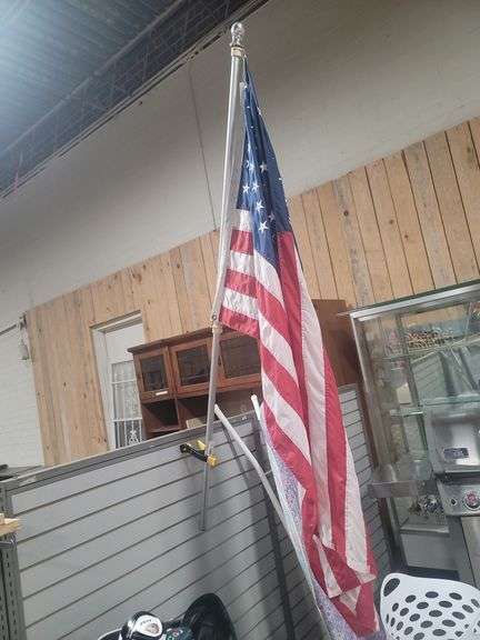 American flag and pole