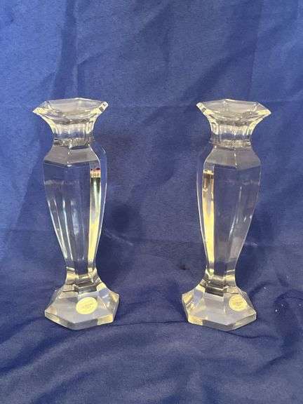 Gorham crystal candleholders