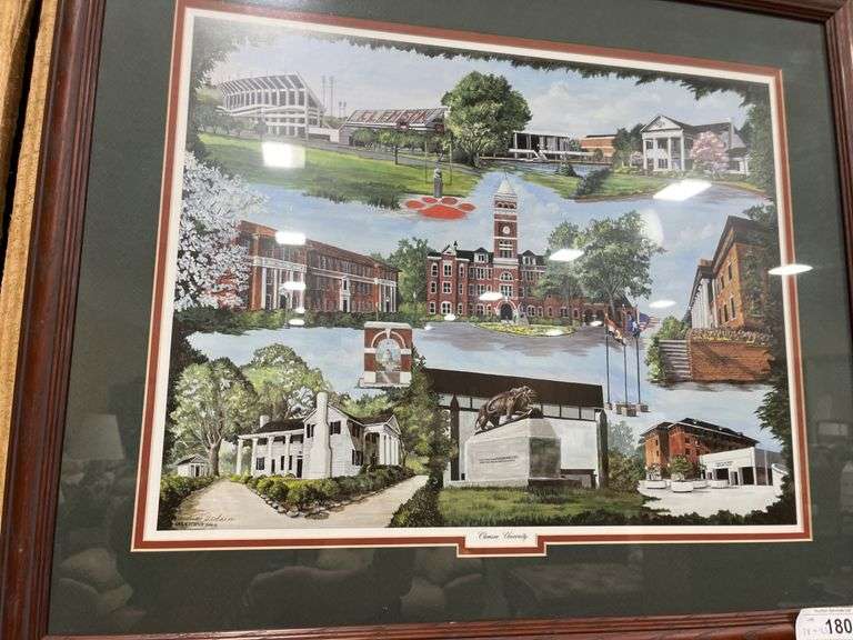 Framed Clemson print