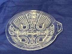 Decorative glass serving items