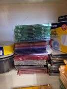 DVDs, cases, and paper sleeves