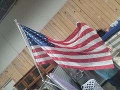 American flag and pole