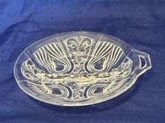 Decorative glass serving items