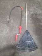 Lawn rake and auger