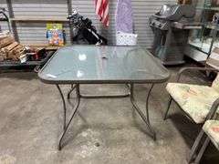 Outdoor dining table and chairs