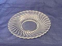 Decorative glass serving items