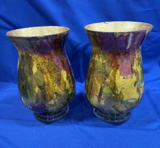 Pair of glass vases