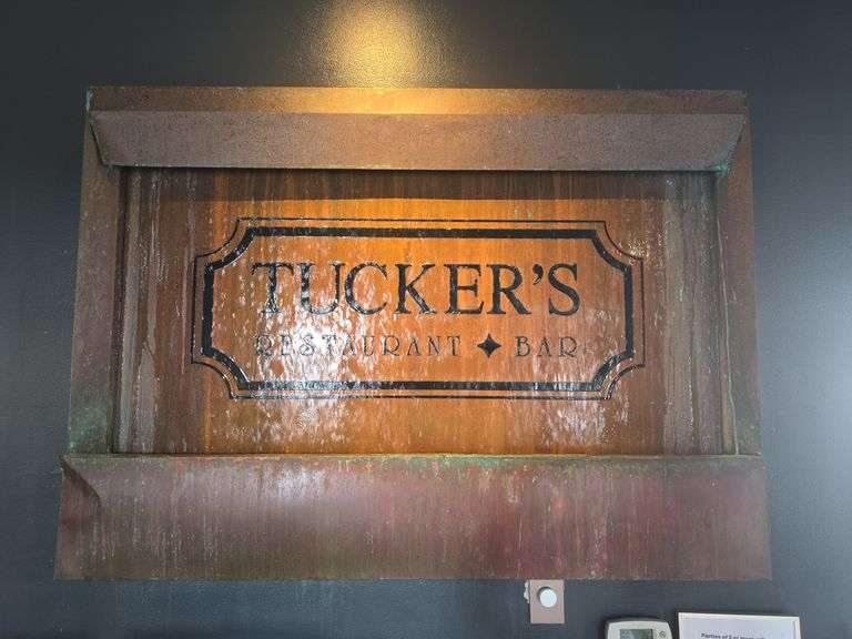 Tucker's Restaurant Waterfall Sign