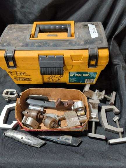 Toolbox, Clamps & Box Cutters