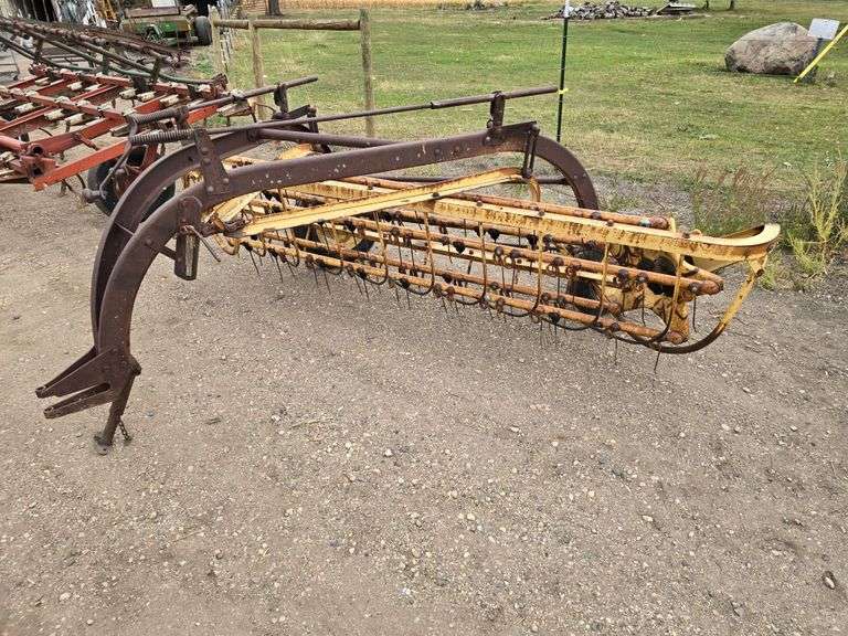 New Holland 56 Pull Type Rake, 5 Bar, Ground Driven, Approx 9’, SN: 12241