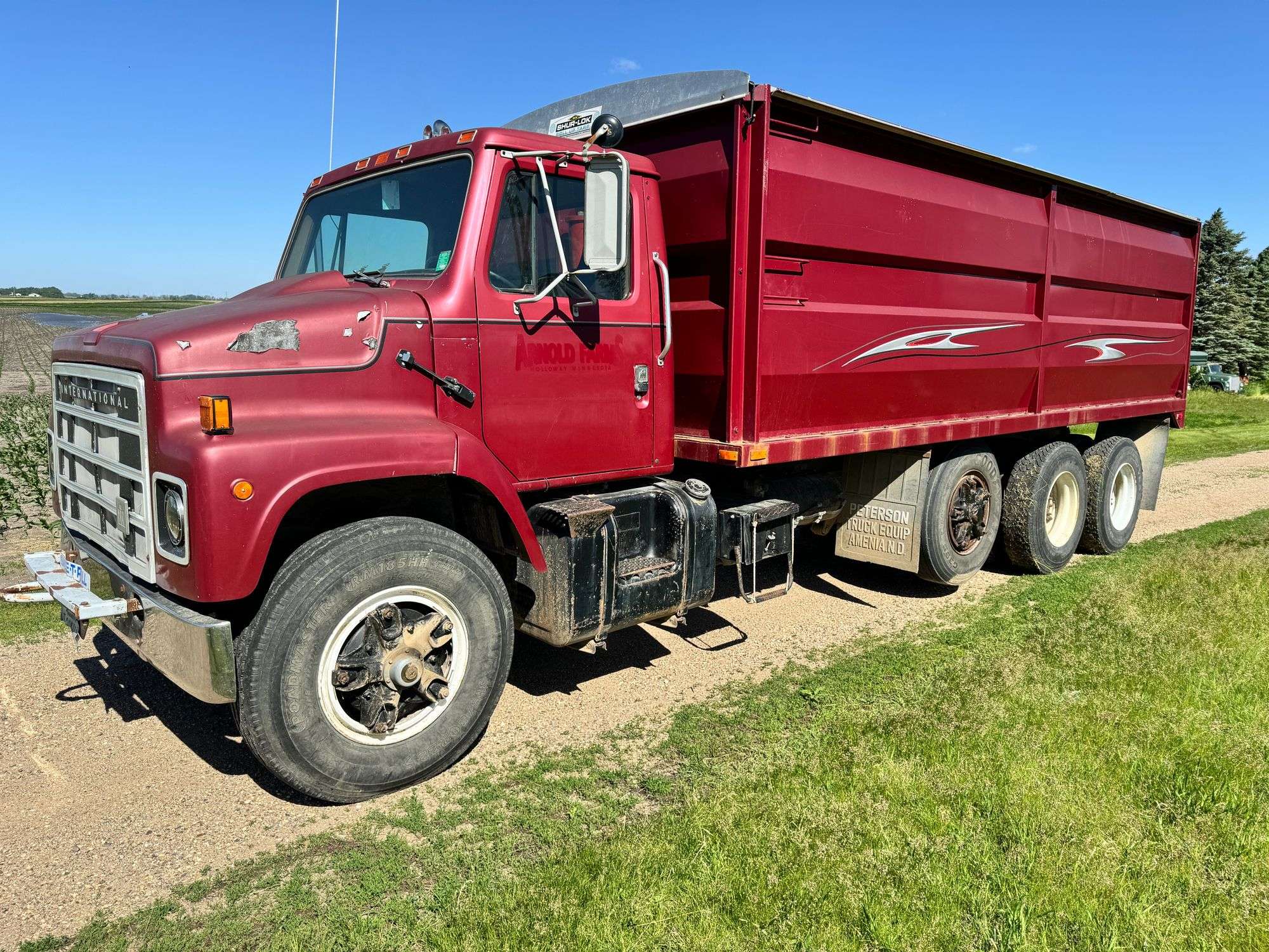 1984 International Tandem Axle Grain Truck with Air Lift Tag