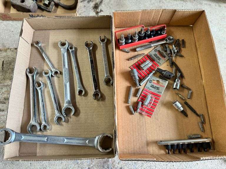 Flare Wrenches, Driver Bits, 2 Boxes