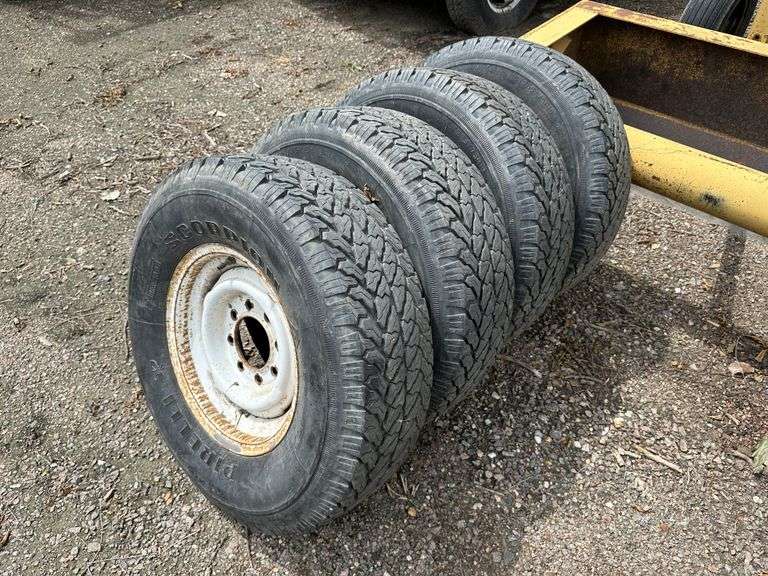 (4) Pirelli LT265/75R16 Pickup Tires and 8 Bolt Rims