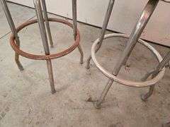 (3) Evinrude Bar Stools with Back Rests