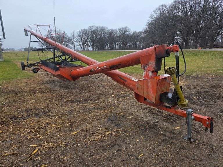 Brandt 1070 Auger, 10” x 70’, Hydraulic Lift, Hydraulic Driven Single Auger Swing Hopper, 540 PTO