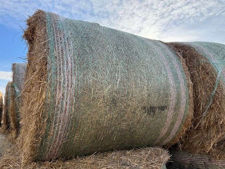 (15) 2024 Oat Straw Bales, Net Wrapped, Baled with John Deere 568 Baler, 5.5’ x 5’