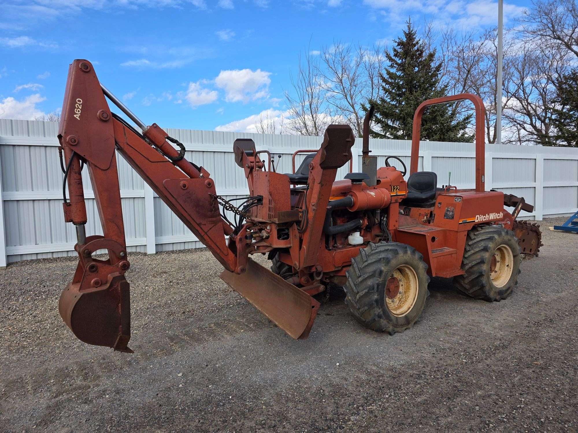 Ditch Witch 8020 Turbo Ditcher with A620 Backhoe and H910 Ditcher