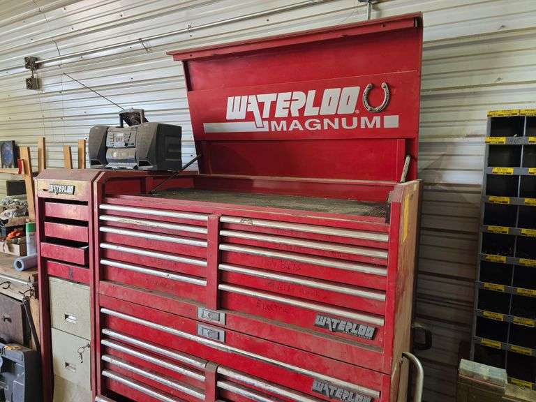 Waterloo Magnum Metal Toolchest on Wheels, 22 Drawers, 56 x 67 x 30, Also Comes with Side Cabinet 19