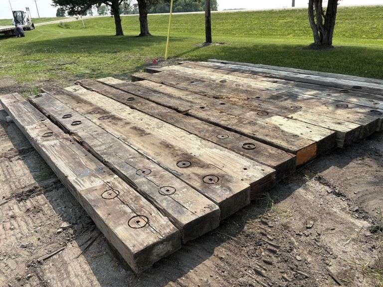 (15) 6”x12” Creosote Treated Bridge Planks, various lengths, 11’-15.5’, used