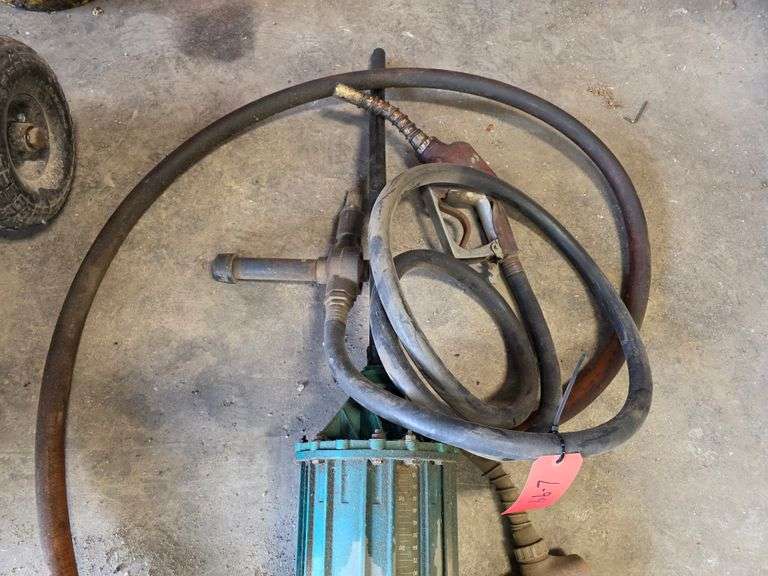 Chemical Tote Pump with Hose and Diesel Nozzle, Untested