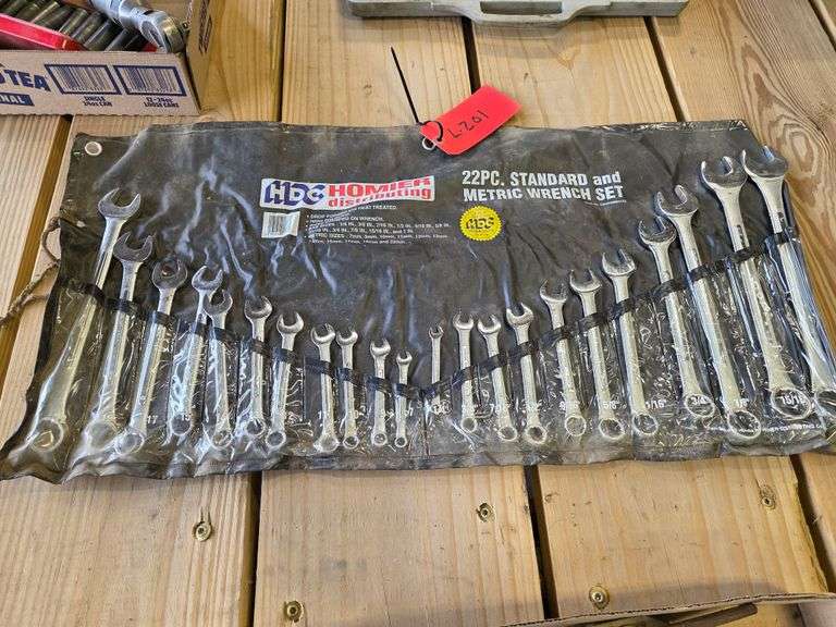 22 Piece Standard and Metric Wrench Set